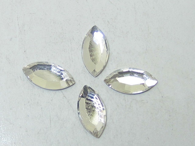 12 pcs. MARQUISE 8X4mm CRYSTAL FLATBACK European Rhinestones